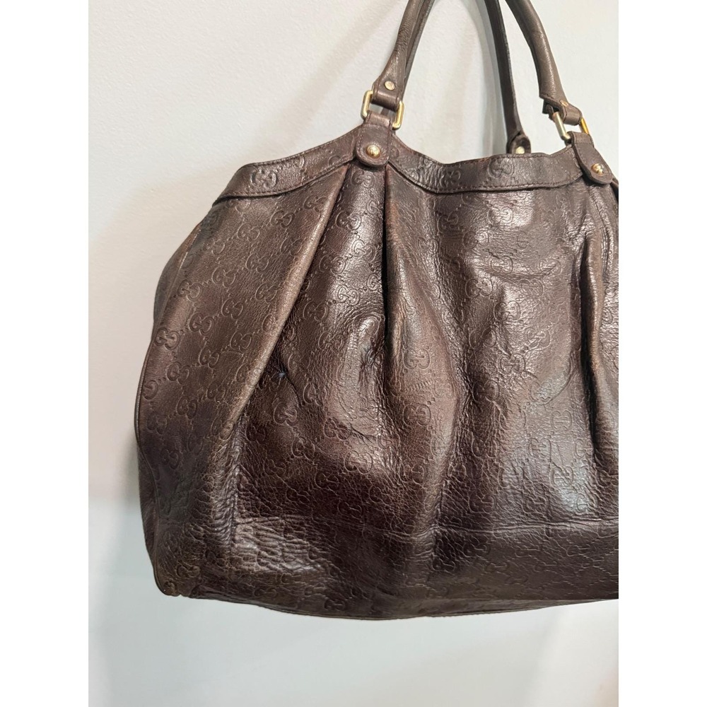 Gucci Sukey Large Tote Brown Guccissima Leather Shoulder Bag 211944 Italy - Picture 5 of 9